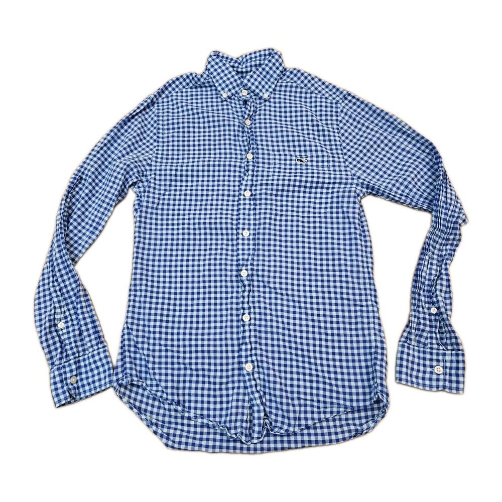 Men’s Vineyard Vines Blue Slim Fit Tucker Shirt Men's Size XS